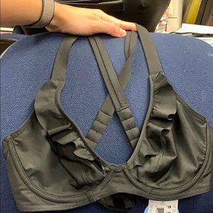 Bra sized black bikini top